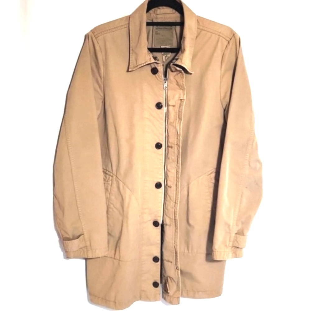 Lucky Brand Military Field Jacket Rugged Stylish Coat Jacket Tan Men's Size S